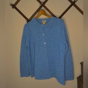 Women’s L.L.Bean blue cardigan heavy knit!